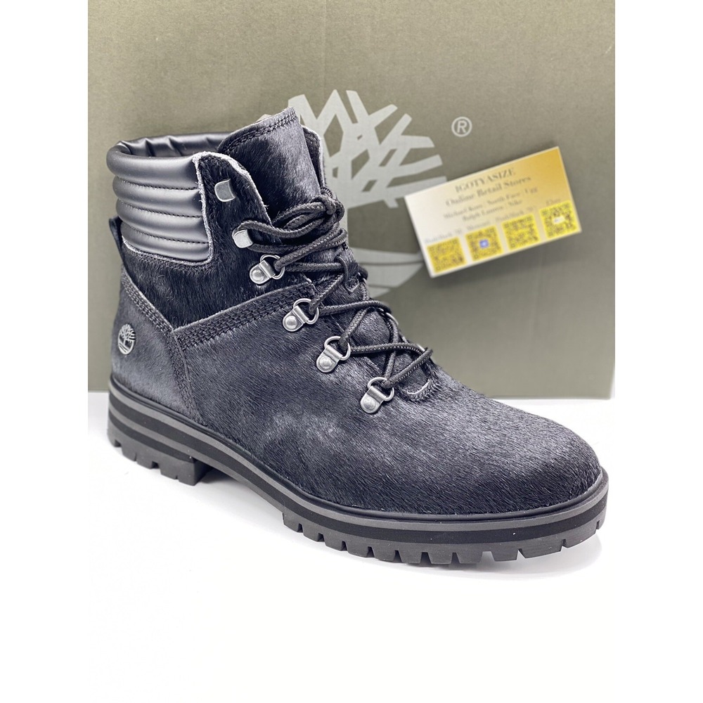 Timberland Women's London Square Haircalf Hiker Boot 8.5 Black New in Box